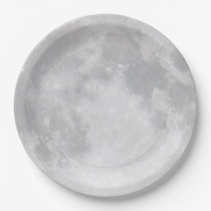 Halloween Full Moon Paper Plate