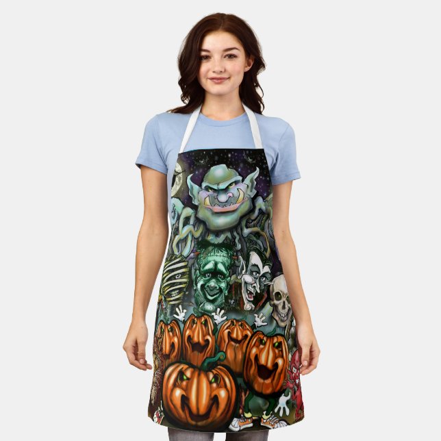 Halloween Fun Art Apron (Worn)