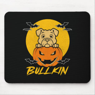 Halloween Fun Bulldog Halloween Pumpkin Costume  Mouse Pad