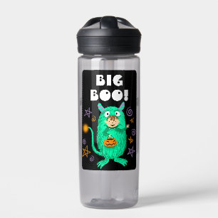 Halloween fun cute big boo character water bottle