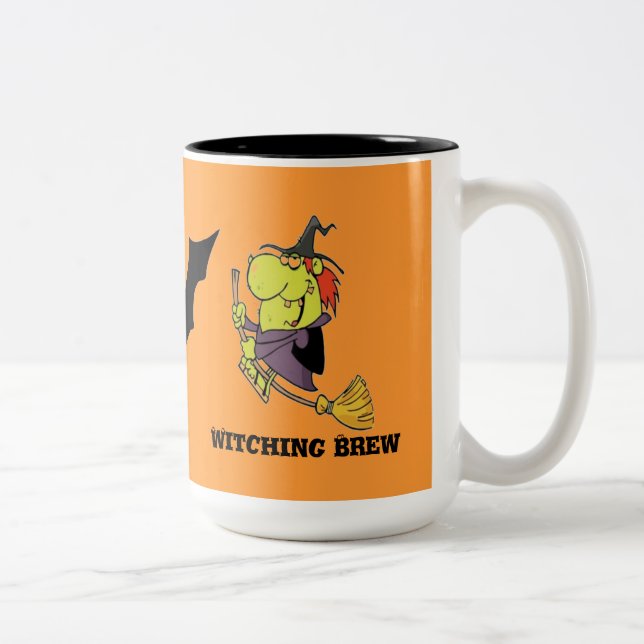 HALLOWEEN FUN SHOP - COFFEE MUGS - WITCHES & BAT (Right)