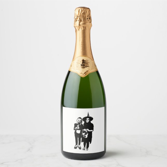Halloween Fun Sparkling Wine Label (Front)