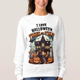 Halloween fun with pumpkins and ghosts! sweatshirt