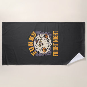 Halloween Funky Ghost Party Beach Towel