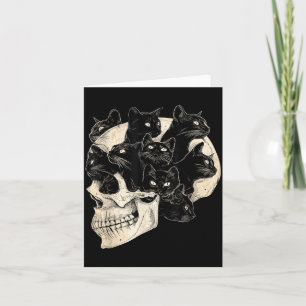 Halloween Funny Black Cat Vintage Cats Card