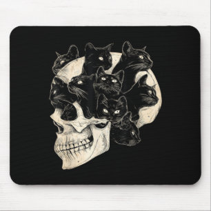 Halloween Funny Black Cat Vintage Cats Mouse Pad