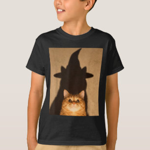 Halloween Funny Black Cat Witch Meme Vintage T-Shirt