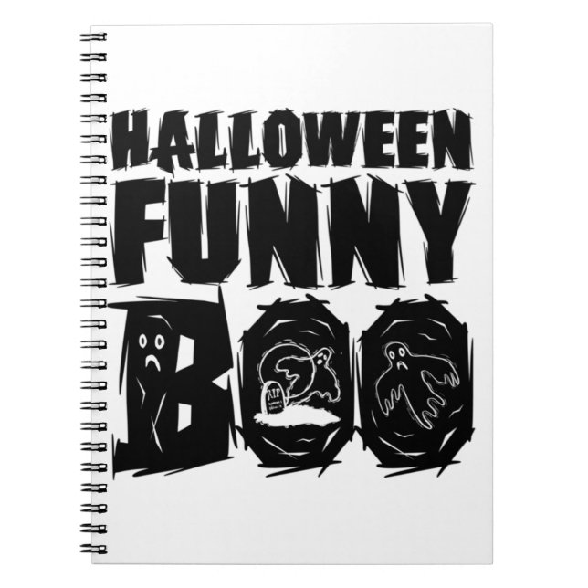Halloween FUNNY BOO T SHIRT   Notebook (Front)