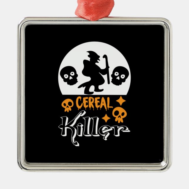 Halloween Funny Cereal Birthday Metal Tree Decoration (Front)