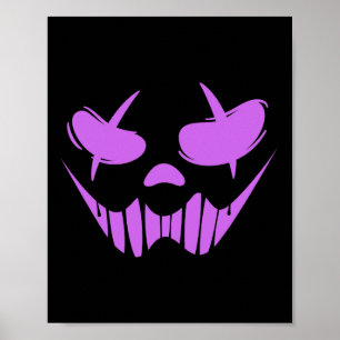 Halloween Funny Creepy Spooky Face Men Women Boys Poster