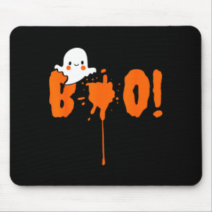 Halloween Funny Cute Ghost Boo! Design Gift Mouse Pad
