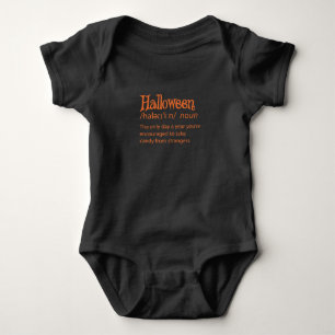 Halloween Funny Dictionary Definition Baby Bodysuit