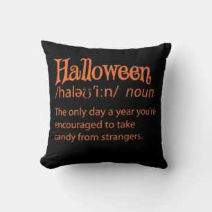 Halloween Funny Dictionary Definition Cushion