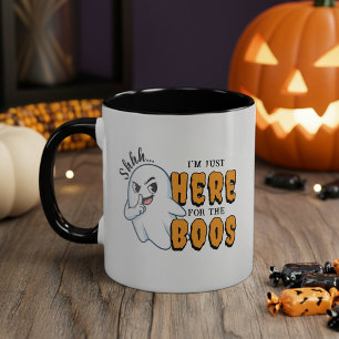 Halloween Funny Ghost Pun Just Here for the Boos Mug