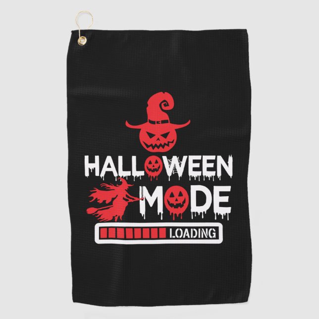 Halloween Funny Halloween Mode Loading Birthday Golf Towel (Front)