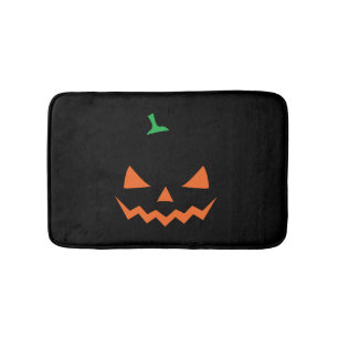 Halloween - funny halloween pumpkin bath mat