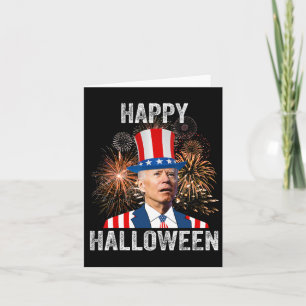 Halloween Funny Happy 4th Of July Anti Joe Biden  Card