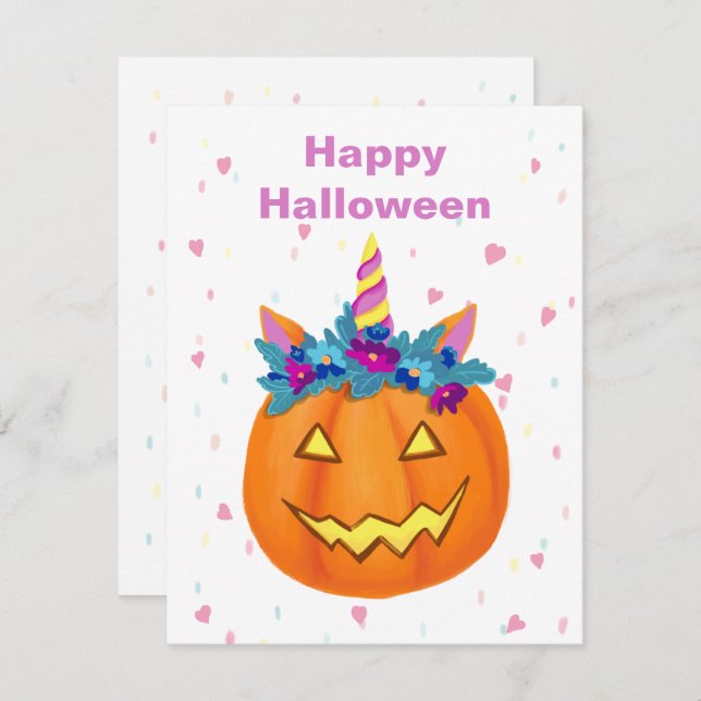   Halloween Funny Jack o lantern Pumpkin Note Card (Front/Back)