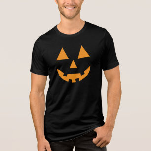 Halloween funny jack o' lantern pumpkin Tri-Blend shirt