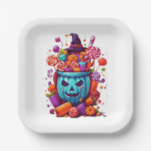 Halloween funny  paper plate