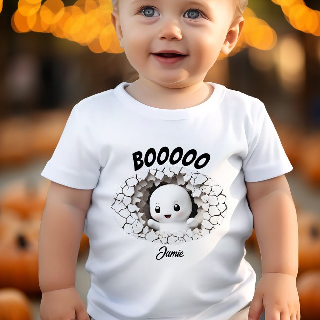 Halloween Funny Peeking Little Ghost Toddler T-Shirt (Halloween Funny Peeking Little Ghost Toddler T-shirt)