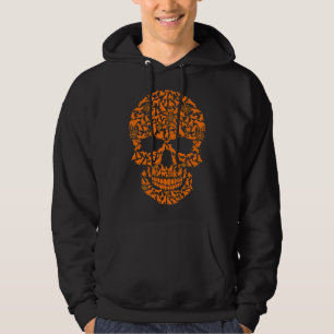 Halloween Funny Pitbull Dog Skull Hoodie