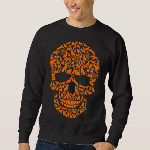 Halloween Funny Pitbull Dog Skull Sweatshirt