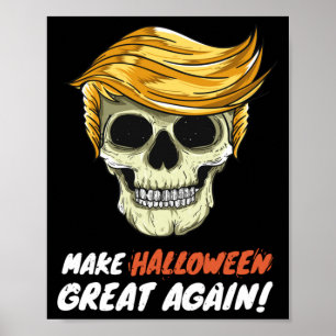 Halloween Funny Politigovernment Agencyn Skull Poster