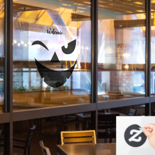 Halloween funny pumkin face Window Cling