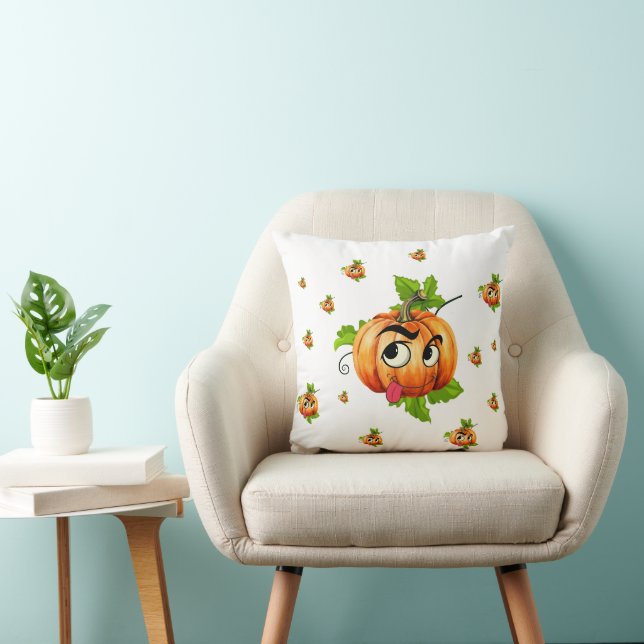 Halloween Funny Pumpkin Face Cushion (Chair)