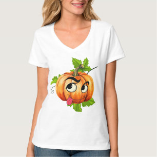 Halloween Funny Pumpkin Face T-Shirt