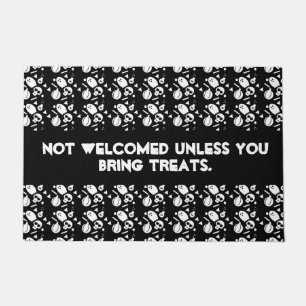 Halloween Funny Quote Confetti   Skeleton Ghost Doormat