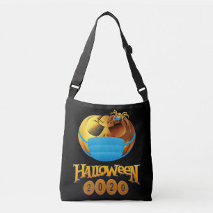Halloween Funny Scary Pumpkin And Spider With Mask Crossbody Bag