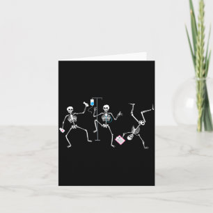 Halloween Funny Skeleton Nurse Soky Registered Nur Card