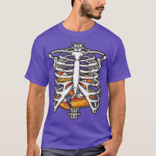Halloween Funny  Skeleton Ribs Full Of Pie  T-Shirt