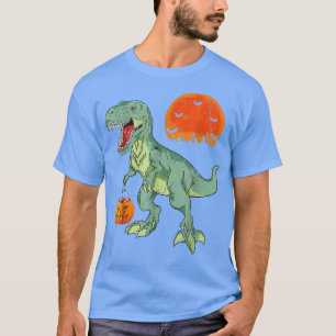Halloween Funny Skeleton Riding Mummy Dinosaur T r T-Shirt