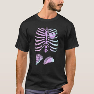 Halloween Funny Skeleton Tacos Pastel Goth Pregnan T-Shirt