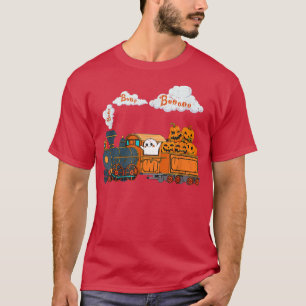 Halloween Funny Train Boo Ghost Pumpkin Toddler Ki T-Shirt
