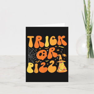 Halloween Funny Trick Or Pizza Scary Ghost Deco Gr Card