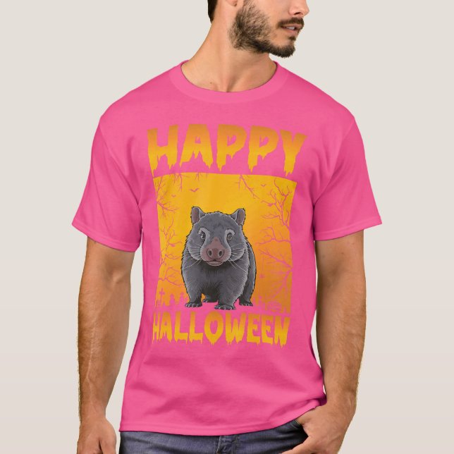 Halloween Funny Wombat T-Shirt (Front)