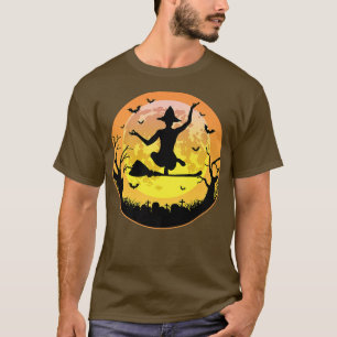 HALLOWEEN, Funny Yoga Witch, Meditation, For Women T-Shirt