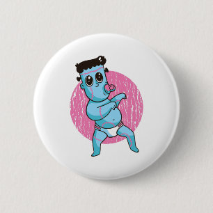 Halloween Funny Zombie Monster - Baby Frankenstein 6 Cm Round Badge