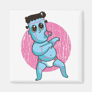 Halloween Funny Zombie Monster - Baby Frankenstein Magnet