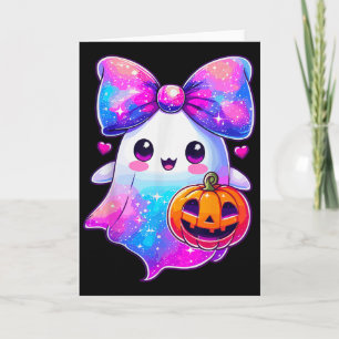 Halloween Galaxy Colours Ghost Pumpkin Coquette Bo Card