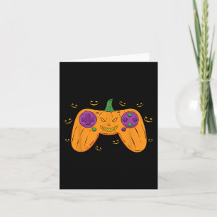 Halloween Gamer Costume Scary Pumpkin Mens Boys Vi Card