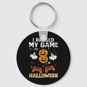 Halloween Gamer Paused My Game Costume Men Boys Ki Key Ring