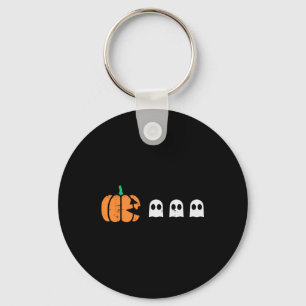 Halloween Gamer Pumpkin Eating Ghost Costume Men B Key Ring