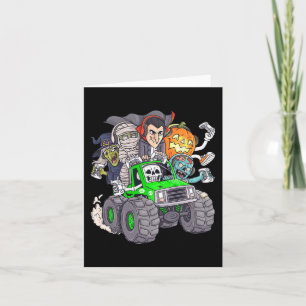 Halloween Gamer Skeleton Zombie Monster Truck Boys Card