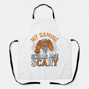 Halloween Gamer Skills Are Scary Vintage Shirt Des Apron