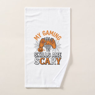 Halloween Gamer Skills Are Scary Vintage Shirt Des Hand Towel